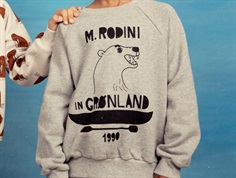 Mini Rodini sweatshirt polar bear grey melange